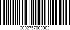 Código de barras (EAN, GTIN, SKU, ISBN): '3002757000002'
