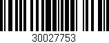 Código de barras (EAN, GTIN, SKU, ISBN): '30027753'