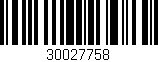 Código de barras (EAN, GTIN, SKU, ISBN): '30027758'