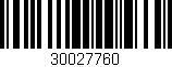 Código de barras (EAN, GTIN, SKU, ISBN): '30027760'
