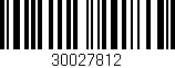 Código de barras (EAN, GTIN, SKU, ISBN): '30027812'