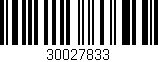 Código de barras (EAN, GTIN, SKU, ISBN): '30027833'