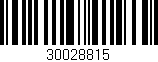 Código de barras (EAN, GTIN, SKU, ISBN): '30028815'