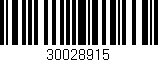 Código de barras (EAN, GTIN, SKU, ISBN): '30028915'