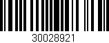 Código de barras (EAN, GTIN, SKU, ISBN): '30028921'