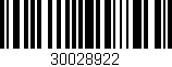Código de barras (EAN, GTIN, SKU, ISBN): '30028922'