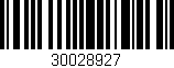 Código de barras (EAN, GTIN, SKU, ISBN): '30028927'