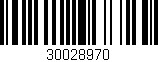 Código de barras (EAN, GTIN, SKU, ISBN): '30028970'