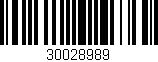 Código de barras (EAN, GTIN, SKU, ISBN): '30028989'