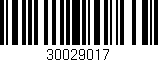 Código de barras (EAN, GTIN, SKU, ISBN): '30029017'