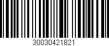 Código de barras (EAN, GTIN, SKU, ISBN): '30030421821'