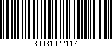 Código de barras (EAN, GTIN, SKU, ISBN): '30031022117'