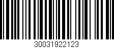 Código de barras (EAN, GTIN, SKU, ISBN): '30031922123'