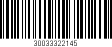 Código de barras (EAN, GTIN, SKU, ISBN): '30033322145'