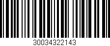 Código de barras (EAN, GTIN, SKU, ISBN): '30034322143'
