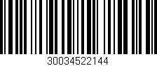 Código de barras (EAN, GTIN, SKU, ISBN): '30034522144'