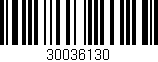 Código de barras (EAN, GTIN, SKU, ISBN): '30036130'