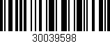 Código de barras (EAN, GTIN, SKU, ISBN): '30039598'