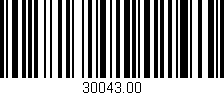 Código de barras (EAN, GTIN, SKU, ISBN): '30043.00'