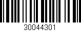 Código de barras (EAN, GTIN, SKU, ISBN): '30044301'