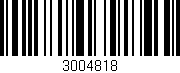 Código de barras (EAN, GTIN, SKU, ISBN): '3004818'