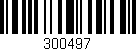 Código de barras (EAN, GTIN, SKU, ISBN): '300497'