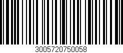 Código de barras (EAN, GTIN, SKU, ISBN): '3005720750058'