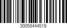 Código de barras (EAN, GTIN, SKU, ISBN): '30058444519'