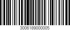 Código de barras (EAN, GTIN, SKU, ISBN): '3006189000005'