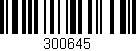 Código de barras (EAN, GTIN, SKU, ISBN): '300645'
