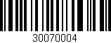 Código de barras (EAN, GTIN, SKU, ISBN): '30070004'