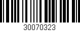 Código de barras (EAN, GTIN, SKU, ISBN): '30070323'