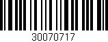 Código de barras (EAN, GTIN, SKU, ISBN): '30070717'