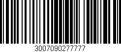 Código de barras (EAN, GTIN, SKU, ISBN): '3007090277777'