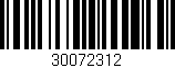 Código de barras (EAN, GTIN, SKU, ISBN): '30072312'