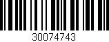 Código de barras (EAN, GTIN, SKU, ISBN): '30074743'