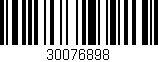 Código de barras (EAN, GTIN, SKU, ISBN): '30076898'