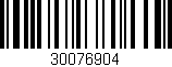 Código de barras (EAN, GTIN, SKU, ISBN): '30076904'