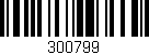 Código de barras (EAN, GTIN, SKU, ISBN): '300799'