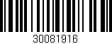Código de barras (EAN, GTIN, SKU, ISBN): '30081916'