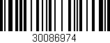 Código de barras (EAN, GTIN, SKU, ISBN): '30086974'