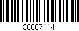 Código de barras (EAN, GTIN, SKU, ISBN): '30087114'