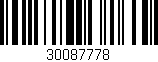 Código de barras (EAN, GTIN, SKU, ISBN): '30087778'