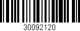Código de barras (EAN, GTIN, SKU, ISBN): '30092120'