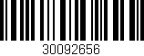 Código de barras (EAN, GTIN, SKU, ISBN): '30092656'