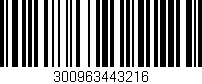 Código de barras (EAN, GTIN, SKU, ISBN): '300963443216'