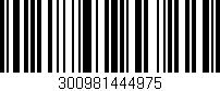 Código de barras (EAN, GTIN, SKU, ISBN): '300981444975'