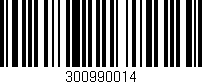Código de barras (EAN, GTIN, SKU, ISBN): '300990014'