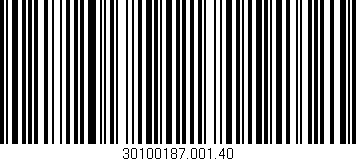 Código de barras (EAN, GTIN, SKU, ISBN): '30100187.001.40'