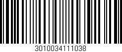 Código de barras (EAN, GTIN, SKU, ISBN): '3010034111038'